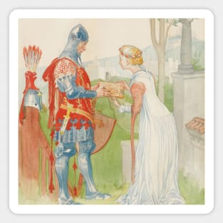 Lisana and Margon by Carl Larsson Magnet